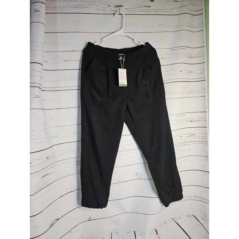 Halara Womens High Waisted Pocket Corduroy Casual Joggers Black Size M NWT
